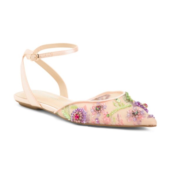 BETSEY JOHNSON Garbo Embellished Flats - Picture 1 of 3